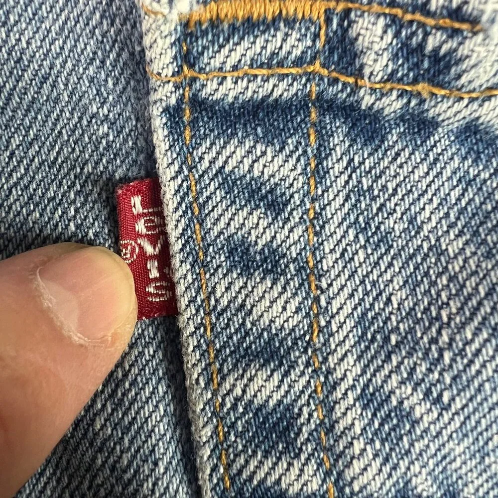 Y2K Levi's Jean Shorts Mens 34* 505 Blue Faded Cut Off Cotton Denim Jorts Tag 36
